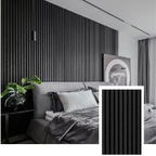 ZULIAN™ Akoestisch Lamellenpaneel — Gerookt Eiken (2.7m × 1.10m)
