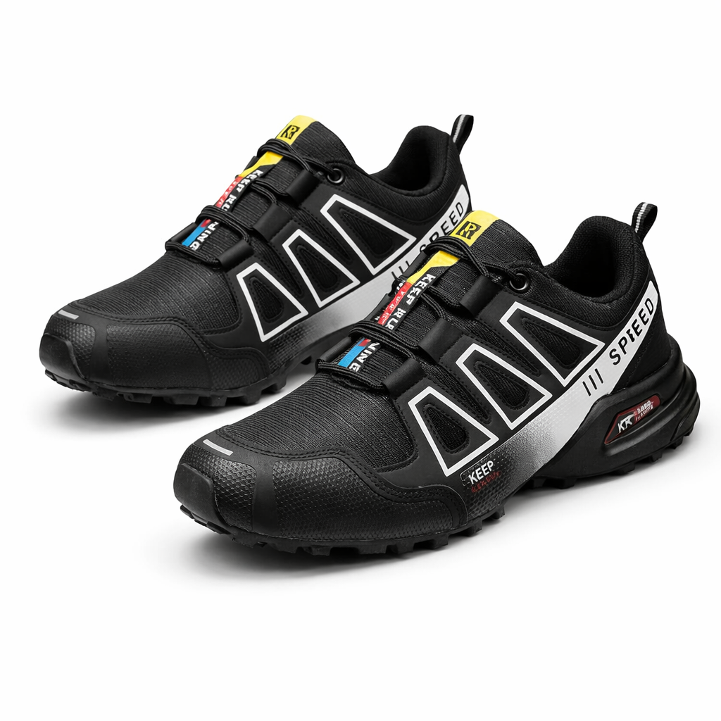Trailrunning schoenen voor heren zwart en rood – Prestaties en comfort