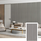 ZULIAN™ Akoestisch Lamellenpaneel — Gerookt Eiken (2.7m × 1.10m)
