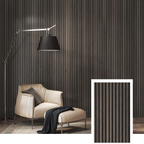 ZULIAN™ Akoestisch Lamellenpaneel — Gerookt Eiken (2.7m × 1.10m)