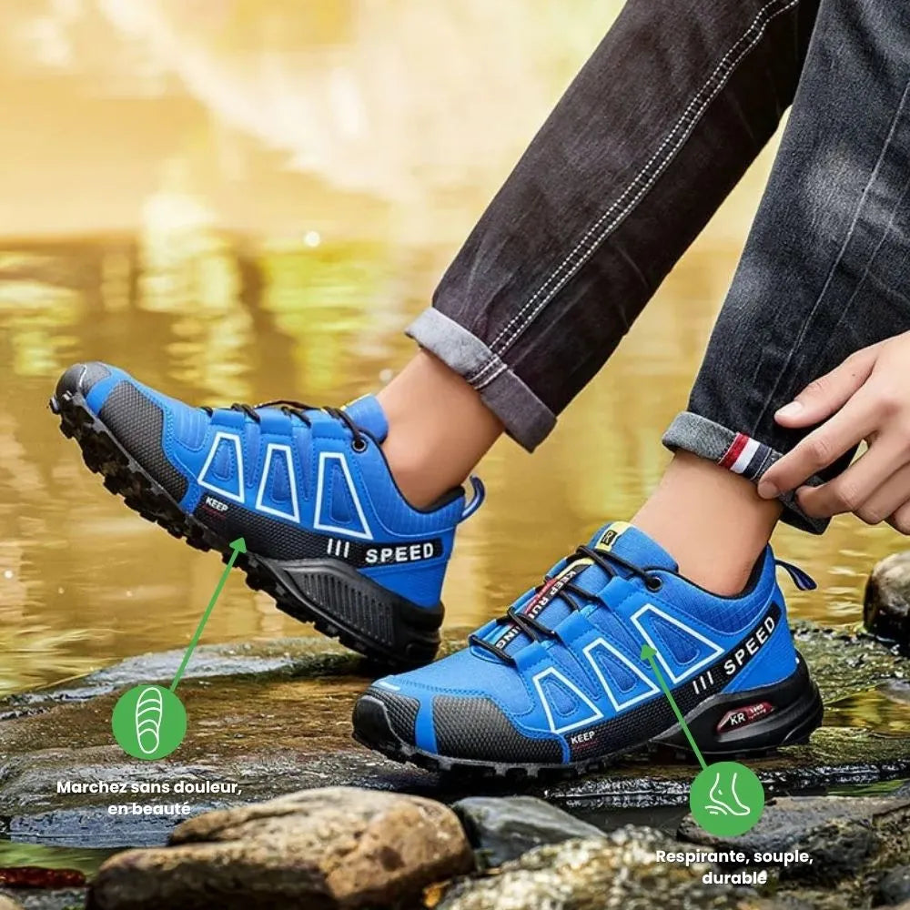 Trailrunning schoenen voor heren zwart en rood – Prestaties en comfort