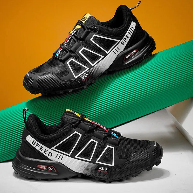 Trailrunning schoenen voor heren zwart en rood – Prestaties en comfort
