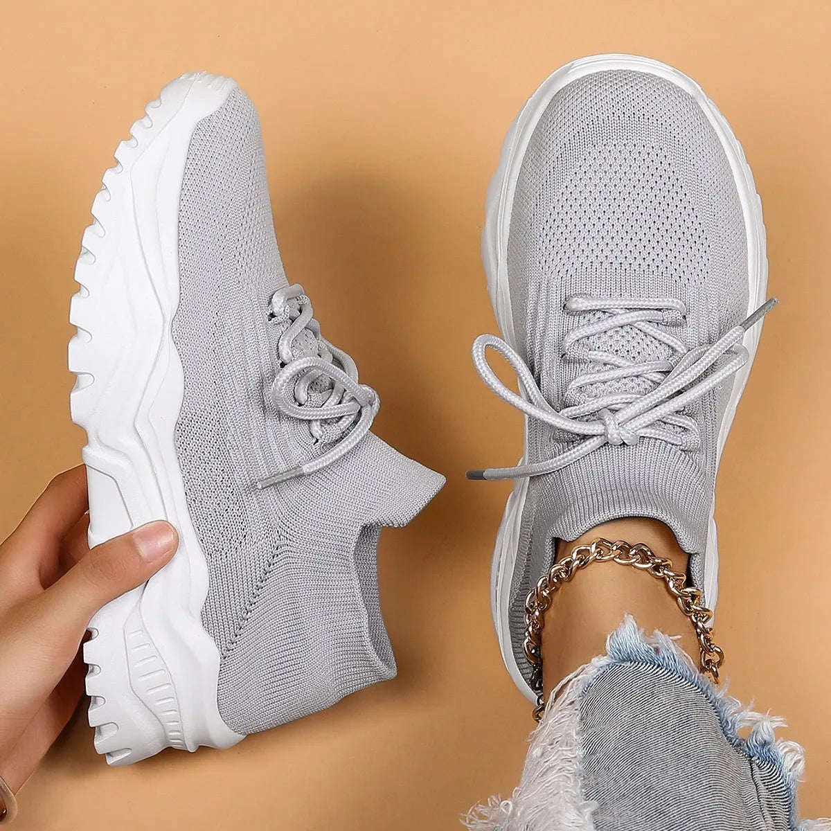 Lichte Orthopedische Comfortabele Ademende Damessneakers