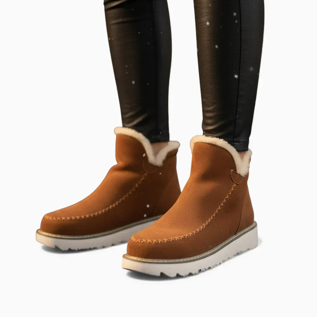 Dames suède enkellaarzen antislip – Ongeëvenaard comfort en stijl!