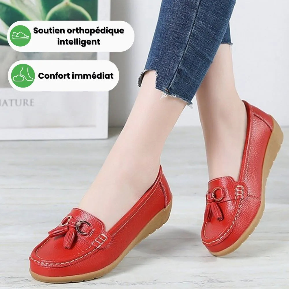 damesmocassin van heel soepel leer - Absoluut Comfort & Gegarandeerde Elegantie