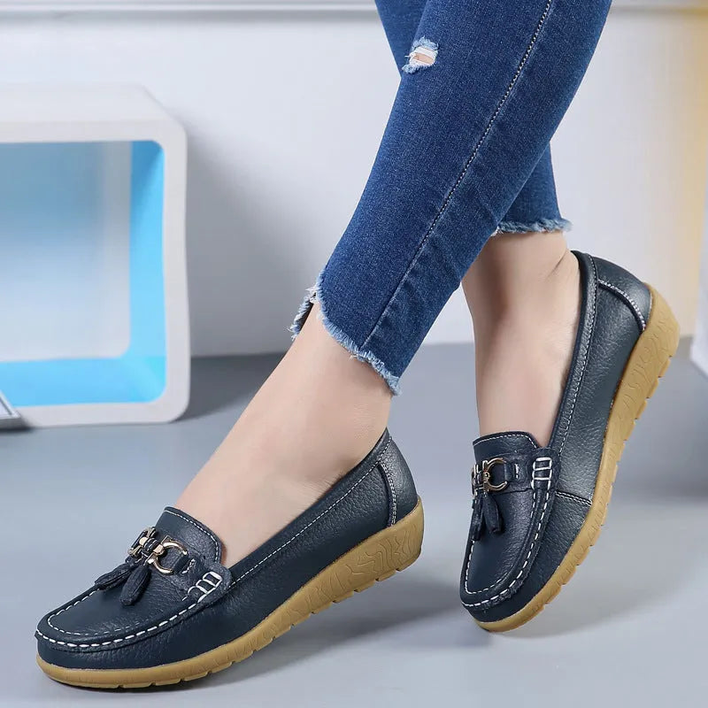 damesmocassin van heel soepel leer - Absoluut Comfort & Gegarandeerde Elegantie