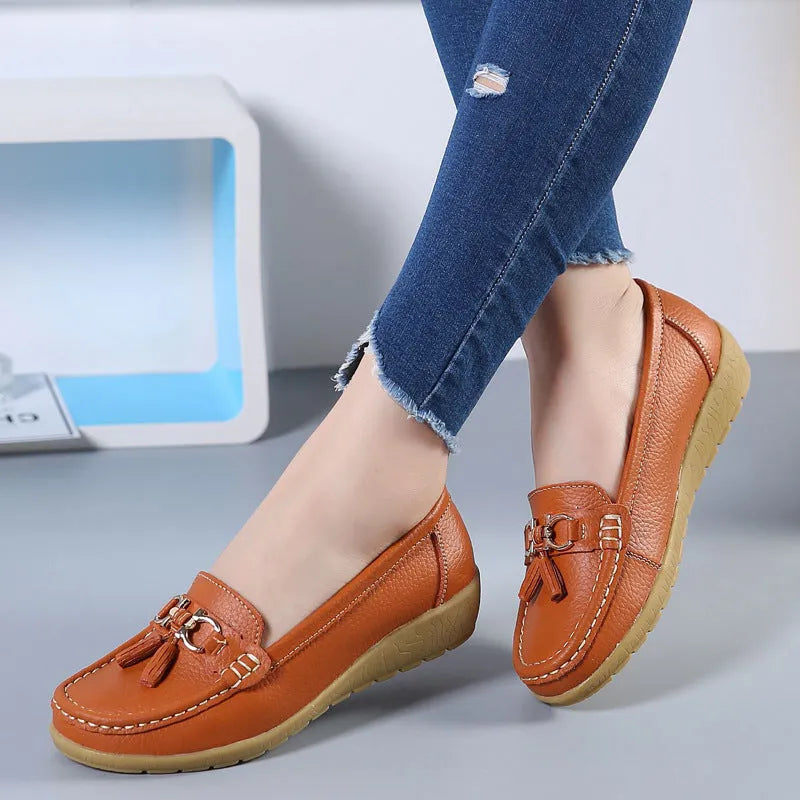 damesmocassin van heel soepel leer - Absoluut Comfort & Gegarandeerde Elegantie
