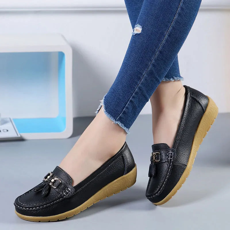 damesmocassin van heel soepel leer - Absoluut Comfort & Gegarandeerde Elegantie