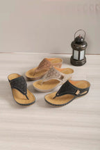 Comfortabele sandalen met sleehak van leer voor dames – Elegantie en welzijn gegarandeerd