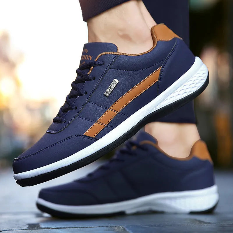 Orthopedische Herensneakers Blauw – Comfortzool