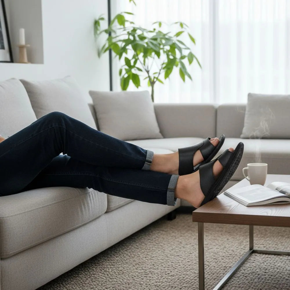 Leren Comfortabele Herenslippers – Ervaar Luxe en Welzijn