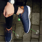 Orthopedische Herensneakers Blauw – Comfortzool